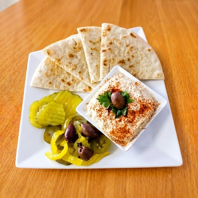 Hummus & Pita Bread.